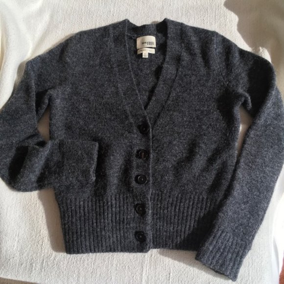 Wilfred Free alpaca-wool blend slim cropped cardigan, XS - Picture 1 of 8